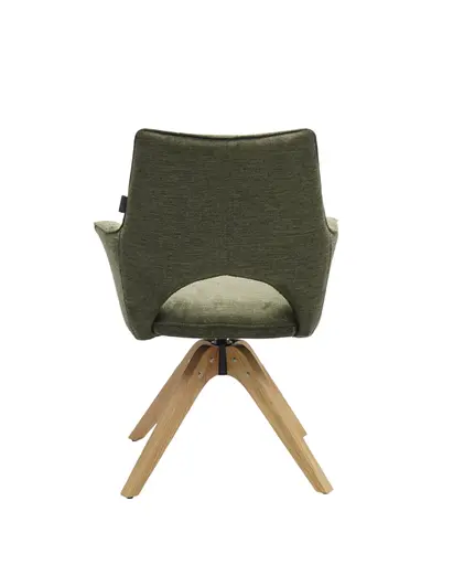 Armlehnstuhl MARYLA - drehbar, Stoff, Grün