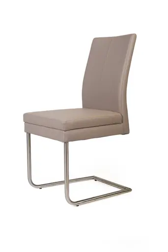 Freischwinger - Kunstleder, Graubeige