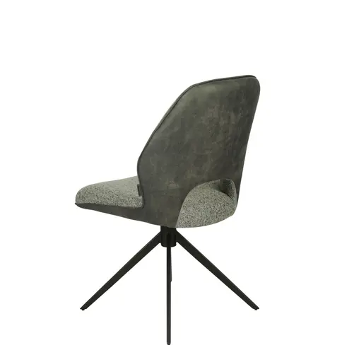 Stuhl MAILE - drehbar, Stoff, Grau, Anthrazit