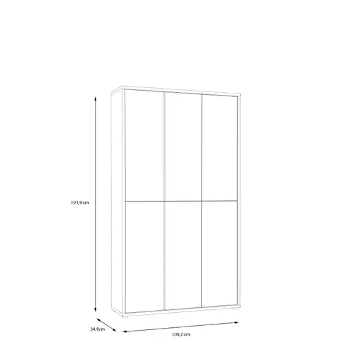 Schuhschrank FAID- B ca. 109 cm, Hellgrau