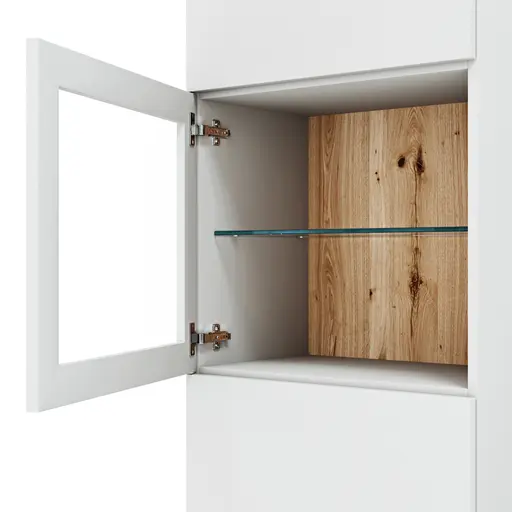 Wohnwand Palos - Lack, Silbergrau