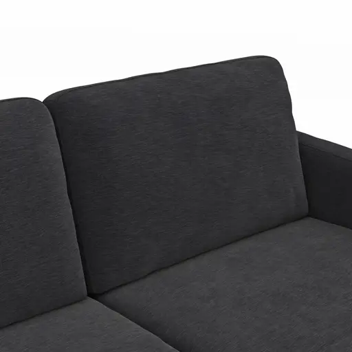 Wohnlandschaft Enna - Ecke links, 2,5-Sitzer, Longchair rechts, Stoff, Anthrazit