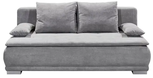 Dauerschlafsofa - 3-Sitzer inkl. Schlaffunktion und Bettkasten, Stoff Schlamm