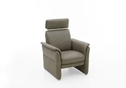 Sessel - Relaxfunktion (manuell), Leder, Rauchbraun