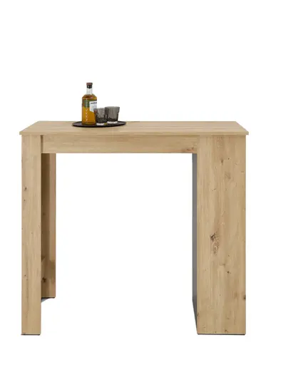 Bartisch - LB ca. 115x50 cm, Artisan Eiche Nachbildung, Schwarz