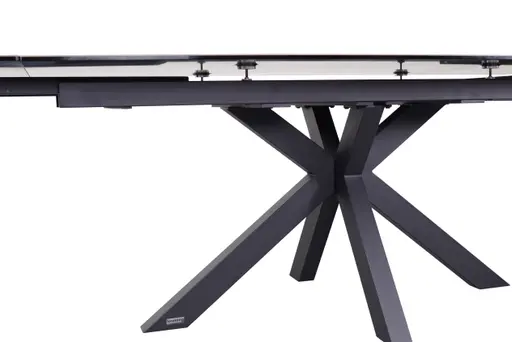 Esstisch MELANIA - ausziehbar, LB ca. 180x95 cm, Glaskeramik, Braun