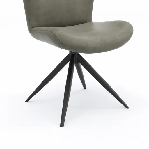 Stuhl Dalyan - drehbar, Stoff, Grau