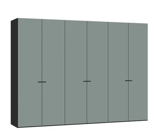 Drehtürenschrank JOIN IT- B ca. 303 cm, Schwarz, Salbei