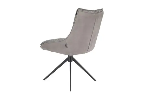 Stuhl MANDY - drehbar, Stoff, Graubeige