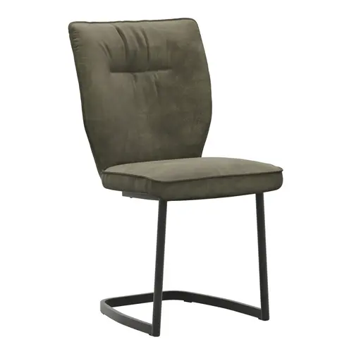 Freischwinger Westmore - Stoff, Dunkelgrün