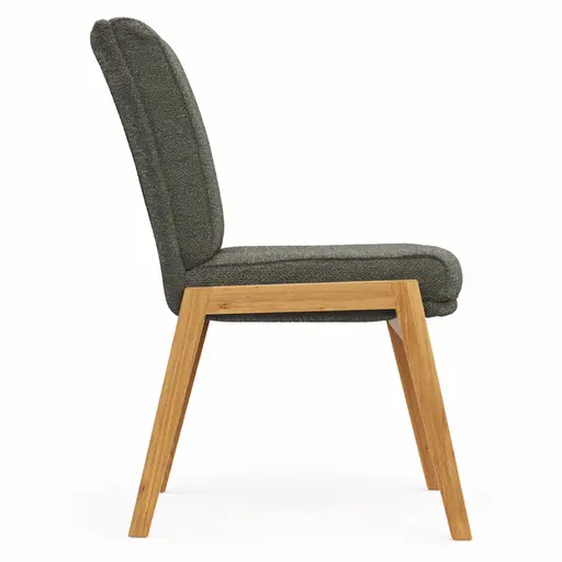 Stuhl Flore 2 - Stoff, Graugrün