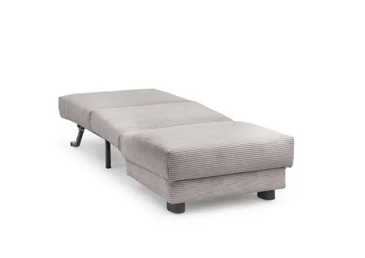  Faltsessel Easy Optik A - ohne Armlehnen inkl. Schlaffunktion, Cord, Hellgrau