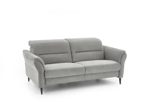Sofa - 2,5-Sitzer, Kopfteil verstellbar, Stoff, Grau