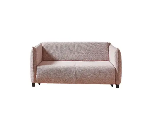 Faltbettsofa - Schlaffunktion, Stoff, Rose