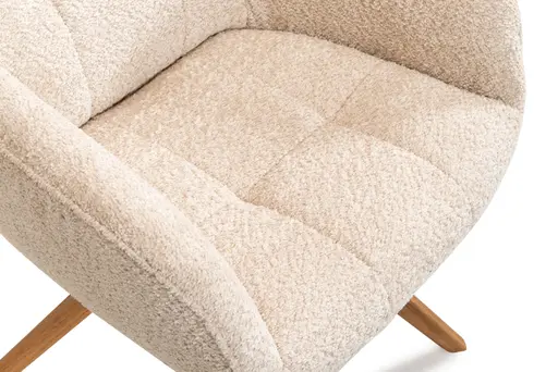 Armlehnstuhl - Polyester, Beige