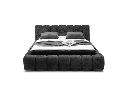 Polstergestell- Liegefläche ca. 180x200 cm, Stoff, Schwarz