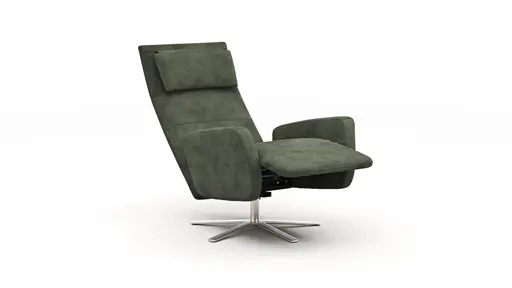 Drehsessel Lotta -Größe L, inkl. Relaxfunktion, Stoff, Olive