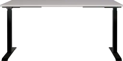 Schreibtisch GELI - höhenverstellbar, LB ca. 160x80 cm, Kaschmir, Schwarz