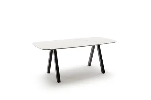 Esstisch Jari - LB ca. 180x95 cm, Keramik, Weiß