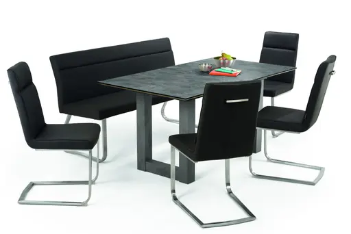 Freischwinger MAREEN - Stoff, Dunkelgrau