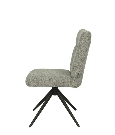 Stuhl MYLENE - drehbar, Stoff, Schlamm