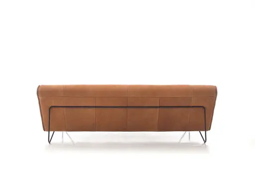 Sofa - 2-Sitzer, Leder, Hellbraun