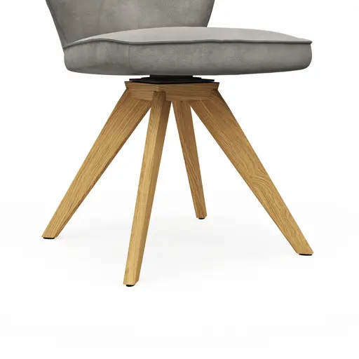 Stuhl Westmore - drehbar, Stoff, Silberfarben