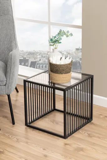 Beistelltisch - LB ca. 40x40 cm, Schwarz