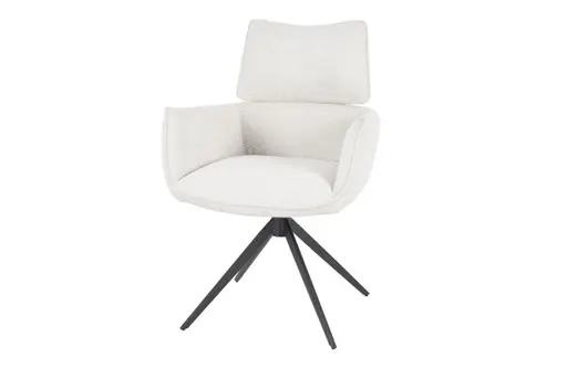 Armlehnstuhl MARGIT - drehbar, Stoff, Silberfarben