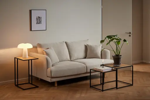 Lap-Top-Tisch - LB ca. 43x35 cm, Wildeiche Nachbildung, Schwarz