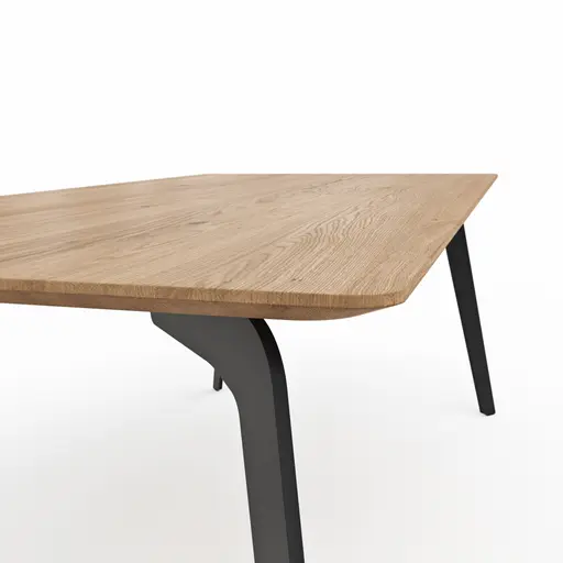 Esstisch Phoenix - LB ca. 200x100cm, Eiche geölt mit Epoxidharz dunkel