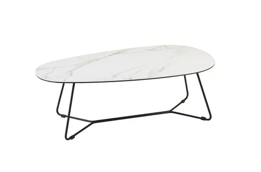 Couchtische Pizzaro - LBH ca. 110x60x38cm, Keramik, Creme