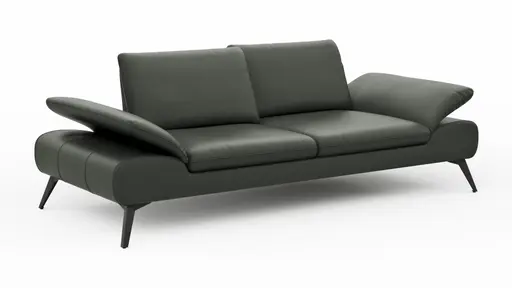 Sofa Collina - 3-Sitzer, Leder, Schlammgrün