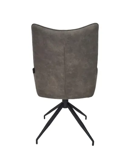 Stuhl MAUREEN - drehbar, Stoff, Grau, Braun