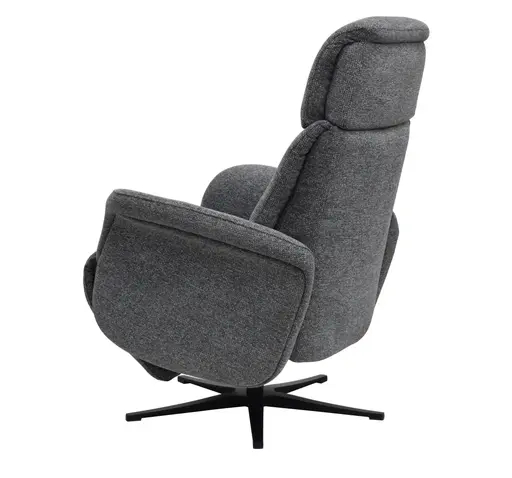 TV-Sessel MARLON - drehbar, Relaxfunktion, Kopfteilverstellung, Stoff, Graublau