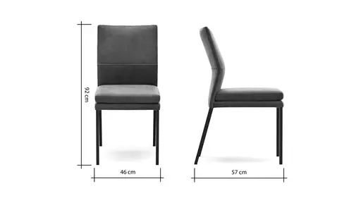 Stuhl Carry - Stoff, Anthrazit
