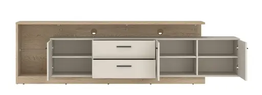 TV-Lowboard - B ca. 236 cm, Kaschmir, Cremona Eiche Torro Nachbildung