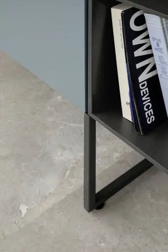 Highboard Catona - Lack matt, Graublau