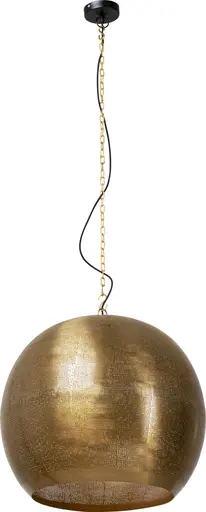 Hängeleuchte- höhenverstellbar, DH ca. 60x56 cm, Stahl, Messing beschichtet, Gold