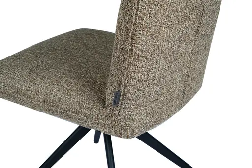 Stuhl MARCIA - drehbar, Stoff, Braun