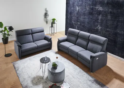 Sofa - 2-Sitzer, Stoff, Anthrazit