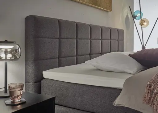 Boxspringbett HAIKOS- Liegefläche ca. 180x200 cm, Stoff, Anthrazit, TFK H2/TFK H2