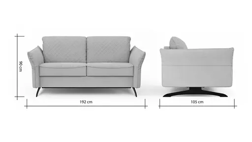 Sofa Melida - 2,5-Sitzer inkl. Schlaffunktion, Stoff, Smaragd