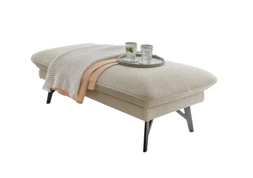 Hocker EM Miramar - Stoff, beige