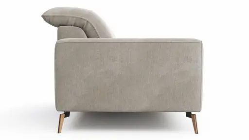 Sofa Tulsa KV - 2,5-Sitzer, inkl. Kopfteilverstellung, Stoff, Graubeige