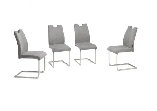 Freischwinger MERVE - Stoff, Grau