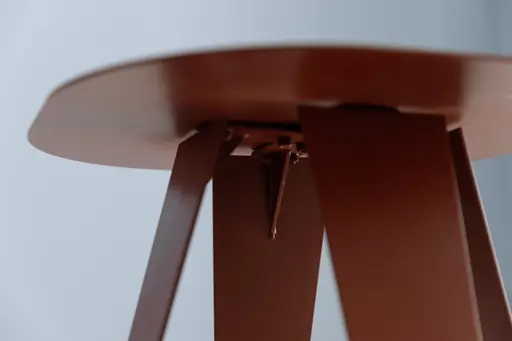 Beistelltisch Signe - BHT ca. 40x50x40 cm, Lack, Oxidrot