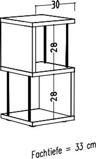 Regal - B ca. 33 cm, Anthrazit