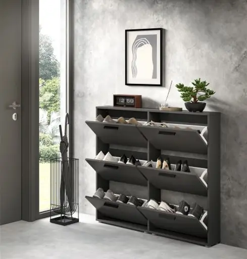 Schuhkipper - B ca. 116 cm, Anthrazit