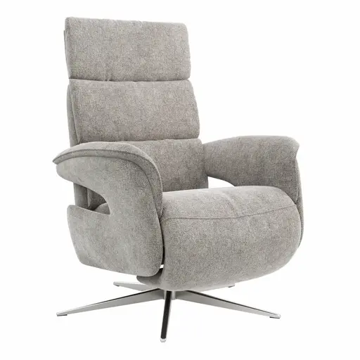 Relaxsessel Amila - Größe M, inkl. Relaxfunktion und Kopfteilverstellung, Stoff, Grau